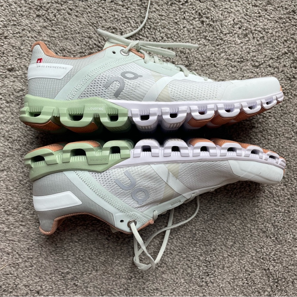 On cloud running shoes size 8
